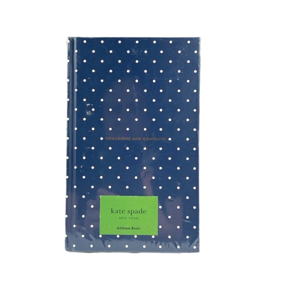 NEW ♠️ Kate Spade ♠️ OCCASSIONS AND CONTACTS ADDRESS BOOK Larabee Dot Navy